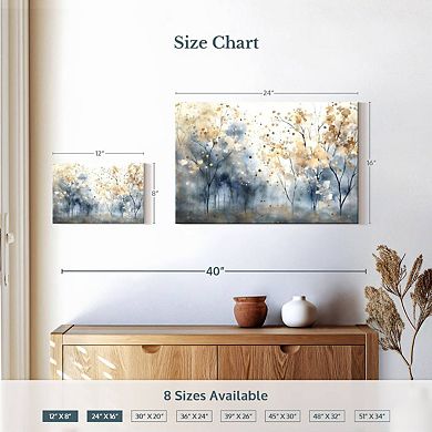 Speckled Blue Forest II Wall Art