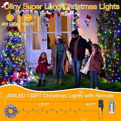 Ollny 400 LEDS 132ft Multicolor String Lights Green Cable