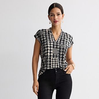Petite Nine West Dolman V-Neck Knit Top