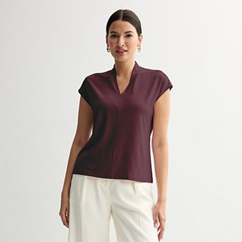 Petite Nine West Dolman V-Neck Knit Top