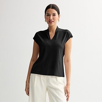 Petite Nine West Dolman V-Neck Knit Top