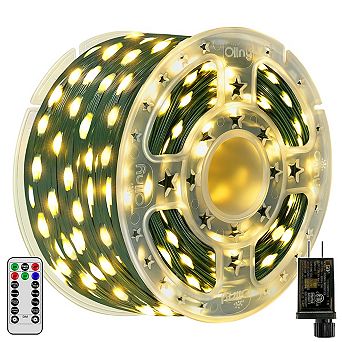 Ollny 600 LED 197ft Warm White IP67 Waterproof Christmas Lights
