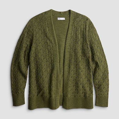 Women's Croft & Barrow® Pointelle Cardigan Sweater