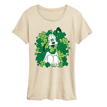 Women's Disney's Pluto Shamrocks Graphic Tee
