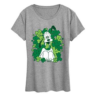 Women's Disney's Pluto Shamrocks Graphic Tee