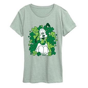 Women's Disney's Pluto Shamrocks Graphic Tee