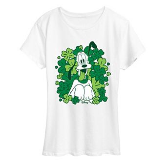 Women's Disney's Pluto Shamrocks Graphic Tee
