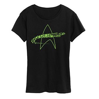 Women's Star Trek U.S.S. Enterprise Shamrocks Graphic Tee