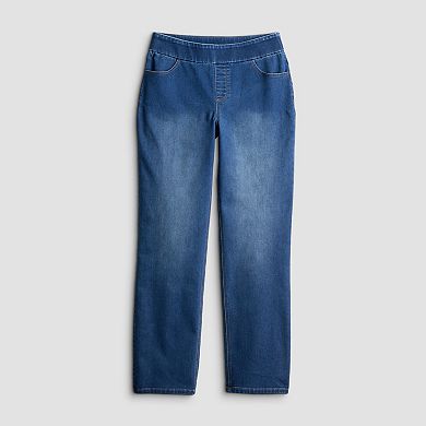 Women's Croft & Barrow Pull-On Knit Denim Pants