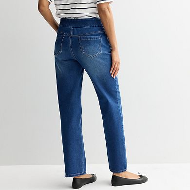 Women's Croft & Barrow Pull-On Knit Denim Pants