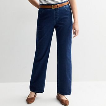 Women's Croft & Barrow® Pull-On Knit Denim Pants