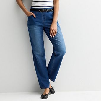 Women's Croft & Barrow® Pull-On Knit Denim Pants