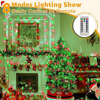 Ollny 800 LED 262ft Red and Green Christmas String Lights