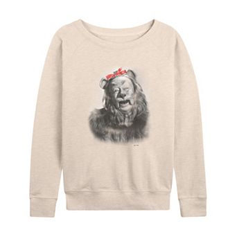 Women's The Wizard Of Oz Cowardly Lion French Terry Long Sleeve Tee