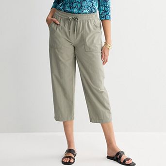 Women's Croft & Barrow® Lightweight Textured Cropped Pants