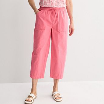 Women's Croft & Barrow® Lightweight Textured Cropped Pants