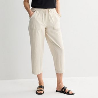 Women's Croft & Barrow® Lightweight Textured Cropped Pants