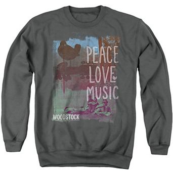 Men's Woodstock Peace & Love Graphic Sweatshirt
