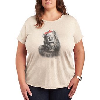 Plus Size The Wizard Of Oz Cowardly Lion Portrait Graphic Tee