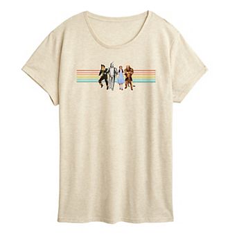Women's The Wizard Of Oz Group Rainbow Graphic Tee