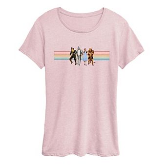 Women's The Wizard Of Oz Group Rainbow Graphic Tee