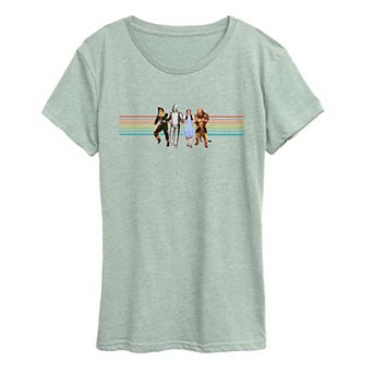Women's The Wizard Of Oz Group Rainbow Graphic Tee