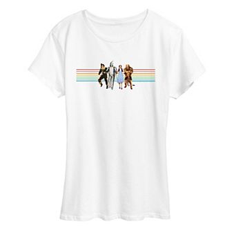 Women's The Wizard Of Oz Group Rainbow Graphic Tee