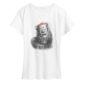 Women's The Wizard Of Oz Cowardly Lion Portrait Graphic Tee