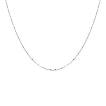 PRIMROSE Sterling Silver Diamond Cut Snake Chain Necklace