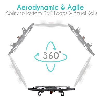 SereneLife Drone Quad-Copter - Wireless UAV with HD Camera & Video