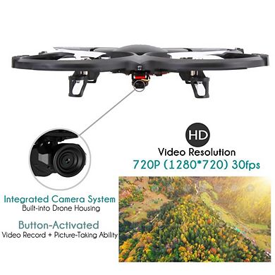 SereneLife Drone Quad-Copter - Wireless UAV with HD Camera & Video