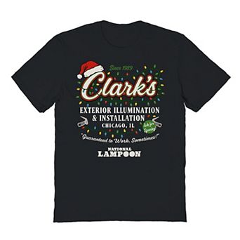 Men's National Lampoon's Christmas Vacation Clark's Exterior Illumination And Installation Graphic Tee