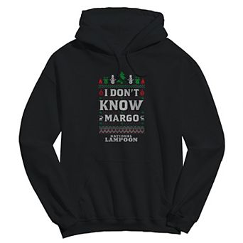 Men's National Lampoon's Christmas Vacation I Don't Know Margo Christmas Icons Ugly Sweater Graphic Hoodie
