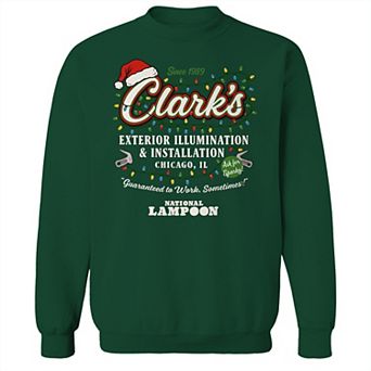 Men's National Lampoon's Christmas Vacation Clark's Exterior Illumination And Installation Graphic Sweatshirt