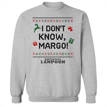 Men's National Lampoon's Christmas Vacation I Don't Know Margo Christmas Icons Graphic Sweatshirt