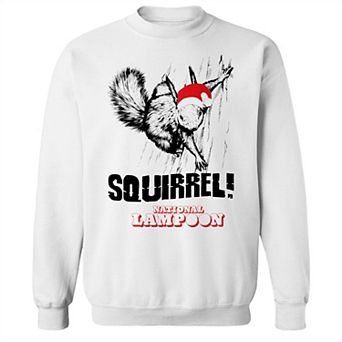 Men's National Lampoon's Christmas Vacation Squirrel Santa Hat Graphic Sweatshirt