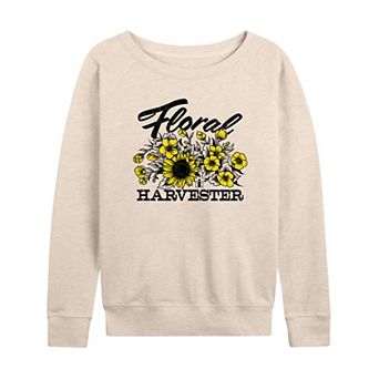 Women's Case IH Floral Harvester French Terry Long Sleeve Tee