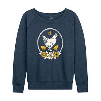 Women's Case IH Chickens & Flowers French Terry Long Sleeve Tee