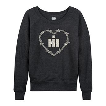 Women's Case IH Logo Barbed Wired Heart French Terry Long Sleeve Tee