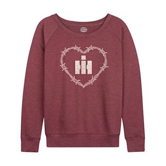 Women's Case IH Logo Barbed Wired Heart French Terry Long Sleeve Tee