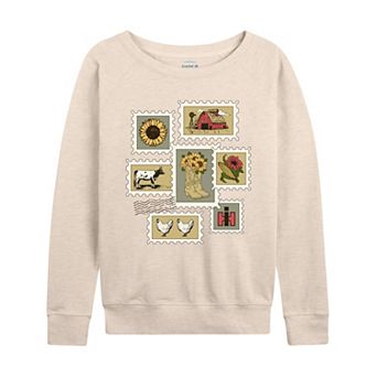 Women's Case IH Farm Stamps French Terry Long Sleeve Tee