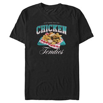 Big & Tall Just Here For The Chicken Tendies Graphic Tee