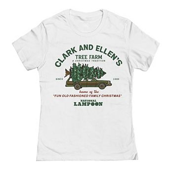 Juniors' National Lampoon's Christmas Vacation Clark And Ellen's Tree Farm Since 1989 Graphic Tee