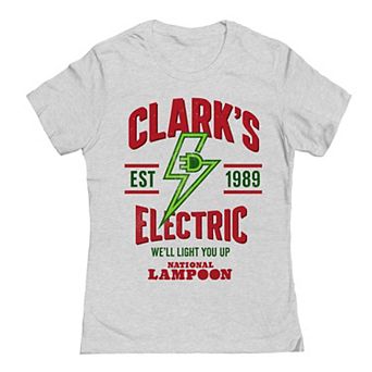Juniors' National Lampoon's Christmas Vacation Clark's Electric Est 1989 Graphic Tee