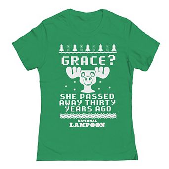Juniors' National Lampoon's Christmas Vacation She Passed Away Thirsty Years Ago Graphic Tee