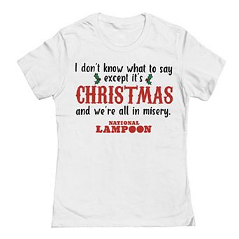Juniors' National Lampoon's Christmas Vacation Christmas Misery Graphic Tee