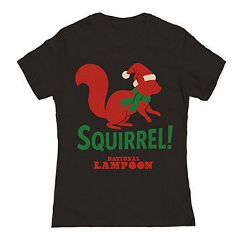 Juniors' National Lampoon's Christmas Vacation Squirrel Graphic Tee