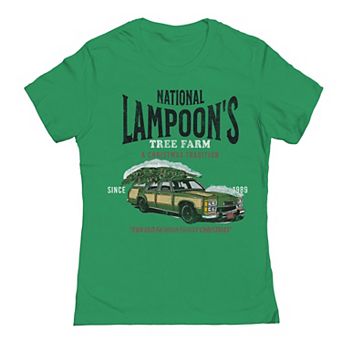 Juniors' National Lampoon's Christmas Vacation Tree Farm A Christmas Tradition Graphic Tee