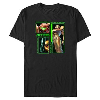 Big & Tall Nintendo Metroid Samus Poster Short Sleeve Crew Tee