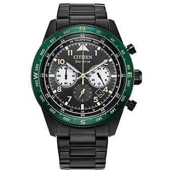 Citizen Men's Chronograph Black IP Stainless Steel Bracelet Watch - CA4555-81E